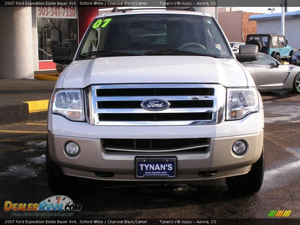 2007 Ford Expedition Eddie Bauer 4x4 Oxford White / Charcoal Black/Camel Photo #2
