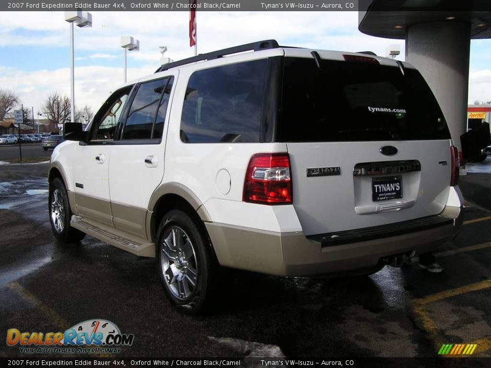 2007 Ford Expedition Eddie Bauer 4x4 Oxford White / Charcoal Black/Camel Photo #4