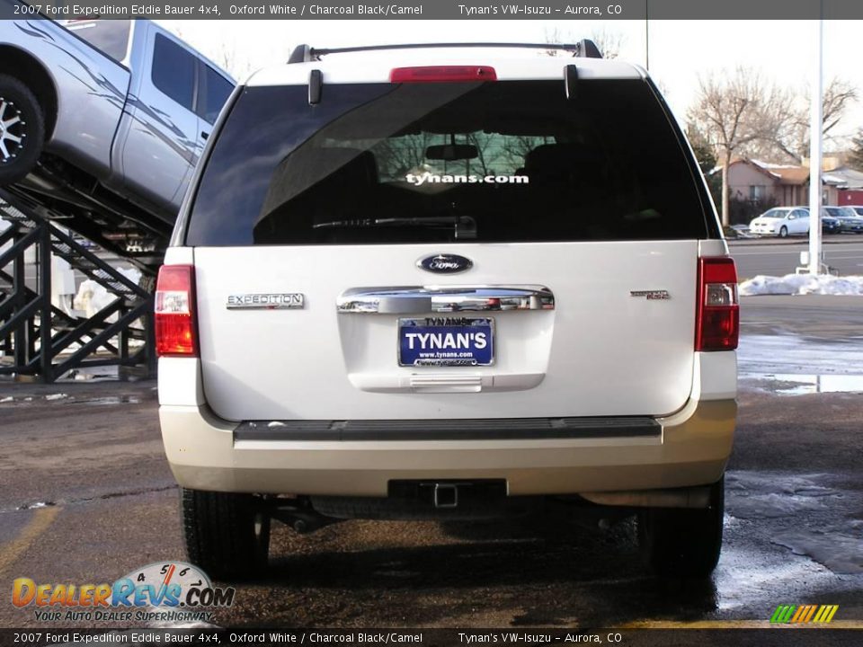 2007 Ford Expedition Eddie Bauer 4x4 Oxford White / Charcoal Black/Camel Photo #5