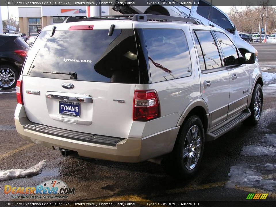 2007 Ford Expedition Eddie Bauer 4x4 Oxford White / Charcoal Black/Camel Photo #6