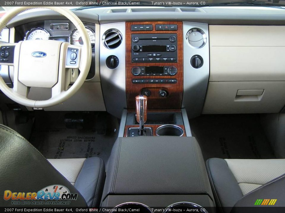 2007 Ford Expedition Eddie Bauer 4x4 Oxford White / Charcoal Black/Camel Photo #9