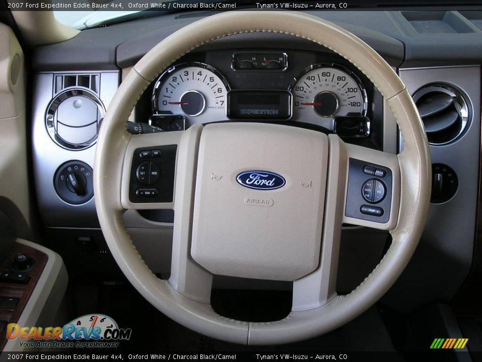 2007 Ford Expedition Eddie Bauer 4x4 Oxford White / Charcoal Black/Camel Photo #10