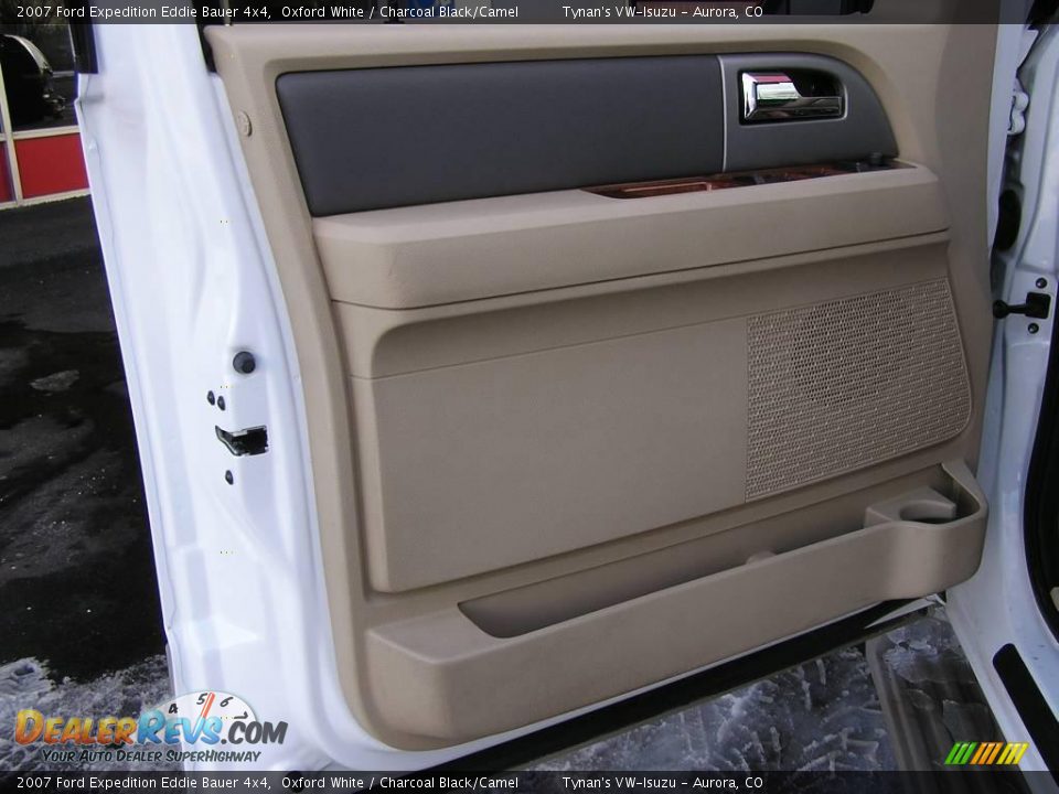 2007 Ford Expedition Eddie Bauer 4x4 Oxford White / Charcoal Black/Camel Photo #13
