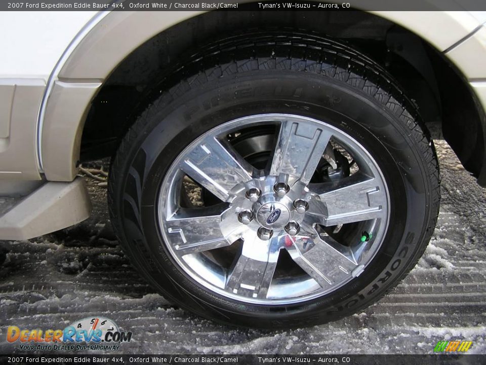 2007 Ford Expedition Eddie Bauer 4x4 Oxford White / Charcoal Black/Camel Photo #20