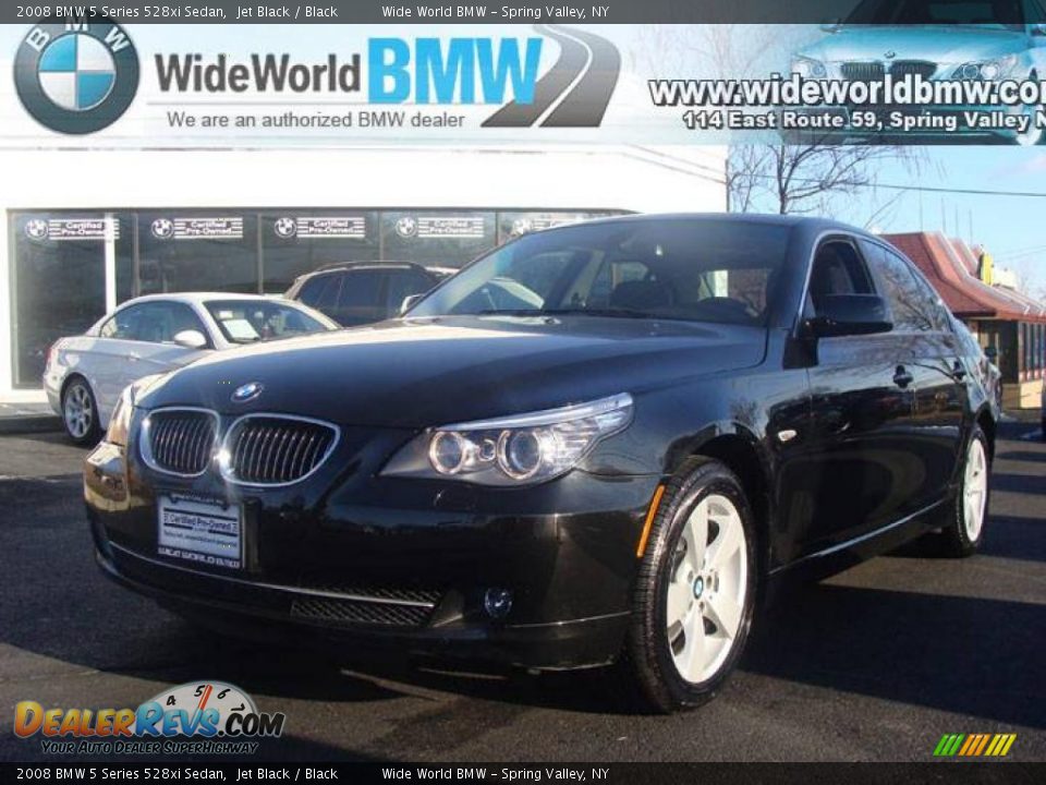 2008 BMW 5 Series 528xi Sedan Jet Black / Black Photo #1
