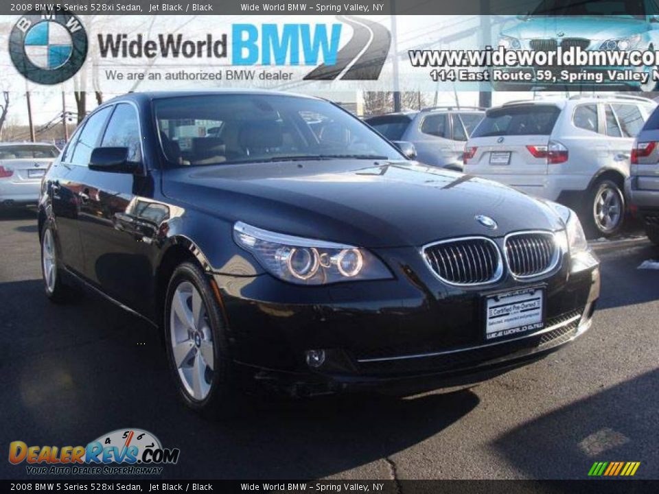 2008 BMW 5 Series 528xi Sedan Jet Black / Black Photo #3