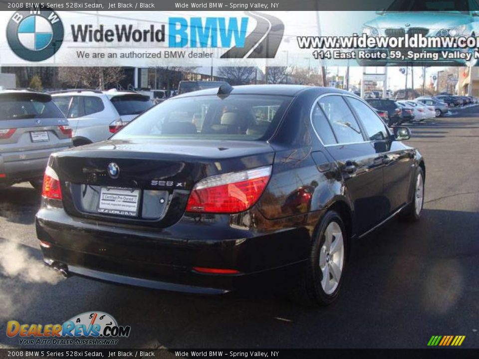 2008 BMW 5 Series 528xi Sedan Jet Black / Black Photo #4