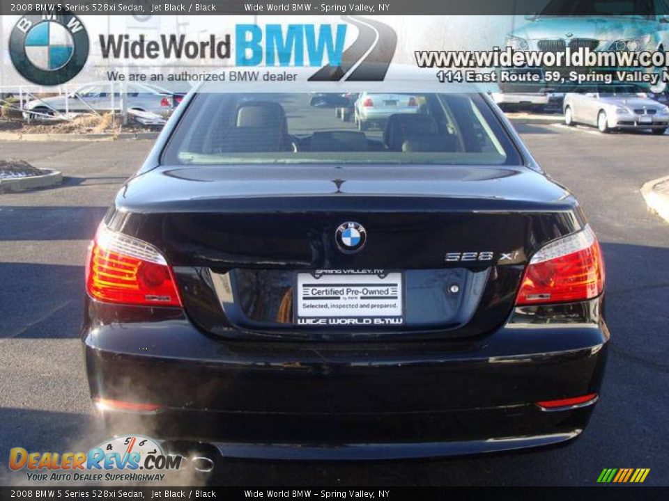 2008 BMW 5 Series 528xi Sedan Jet Black / Black Photo #5