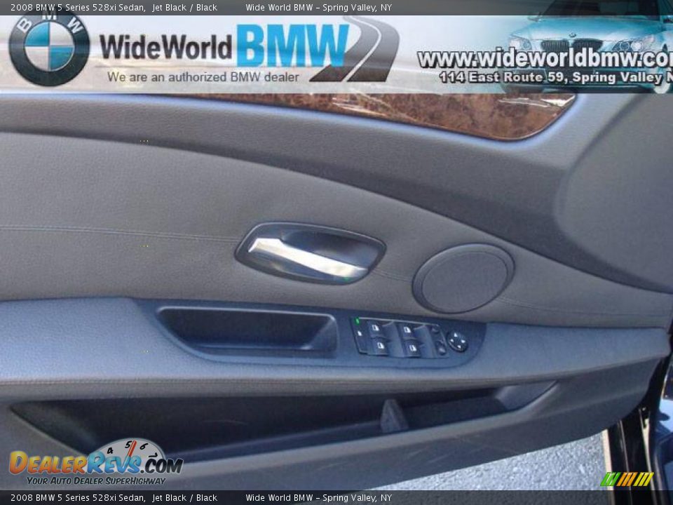 2008 BMW 5 Series 528xi Sedan Jet Black / Black Photo #7