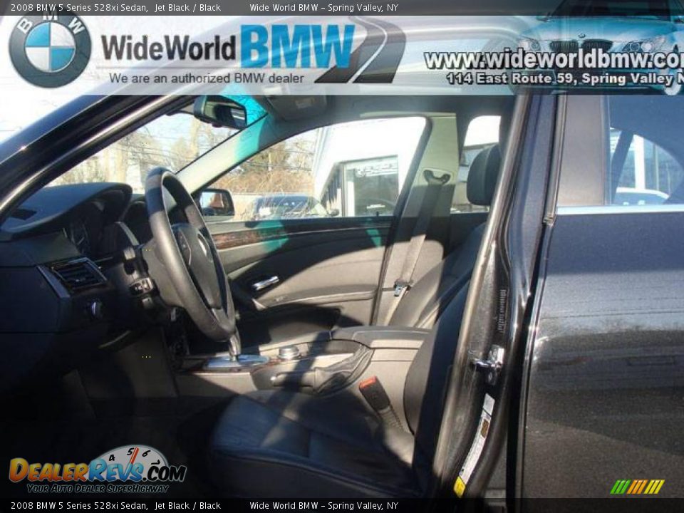 2008 BMW 5 Series 528xi Sedan Jet Black / Black Photo #8