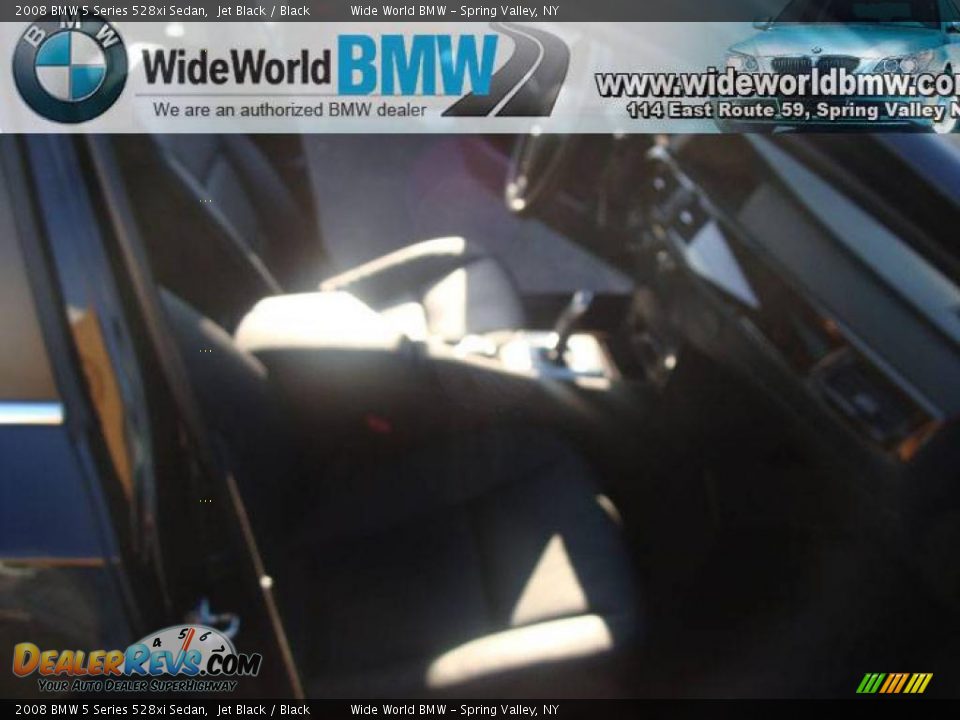 2008 BMW 5 Series 528xi Sedan Jet Black / Black Photo #9