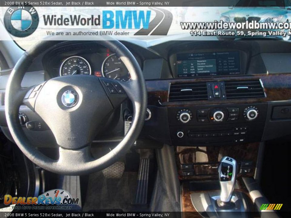 2008 BMW 5 Series 528xi Sedan Jet Black / Black Photo #11