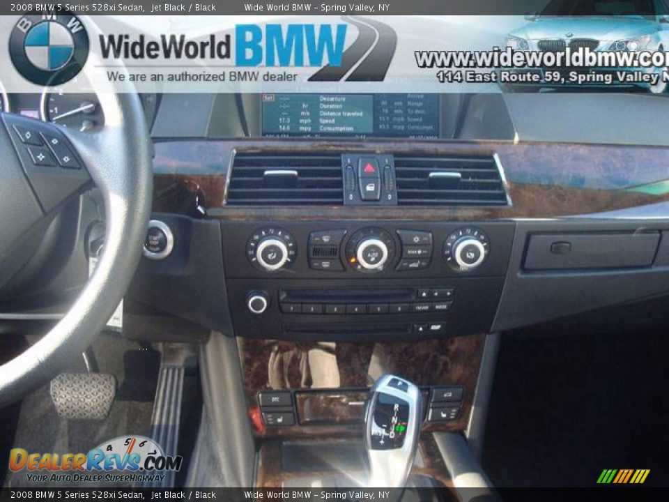 2008 BMW 5 Series 528xi Sedan Jet Black / Black Photo #12