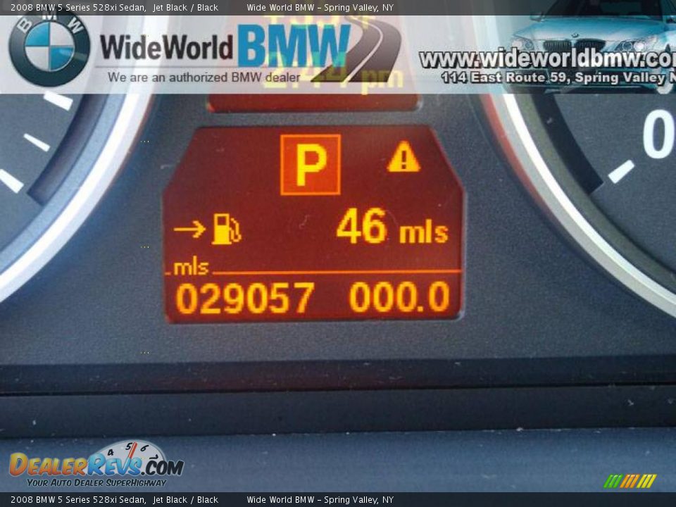 2008 BMW 5 Series 528xi Sedan Jet Black / Black Photo #14