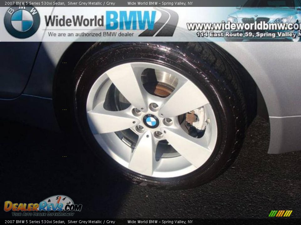 2007 BMW 5 Series 530xi Sedan Silver Grey Metallic / Grey Photo #6