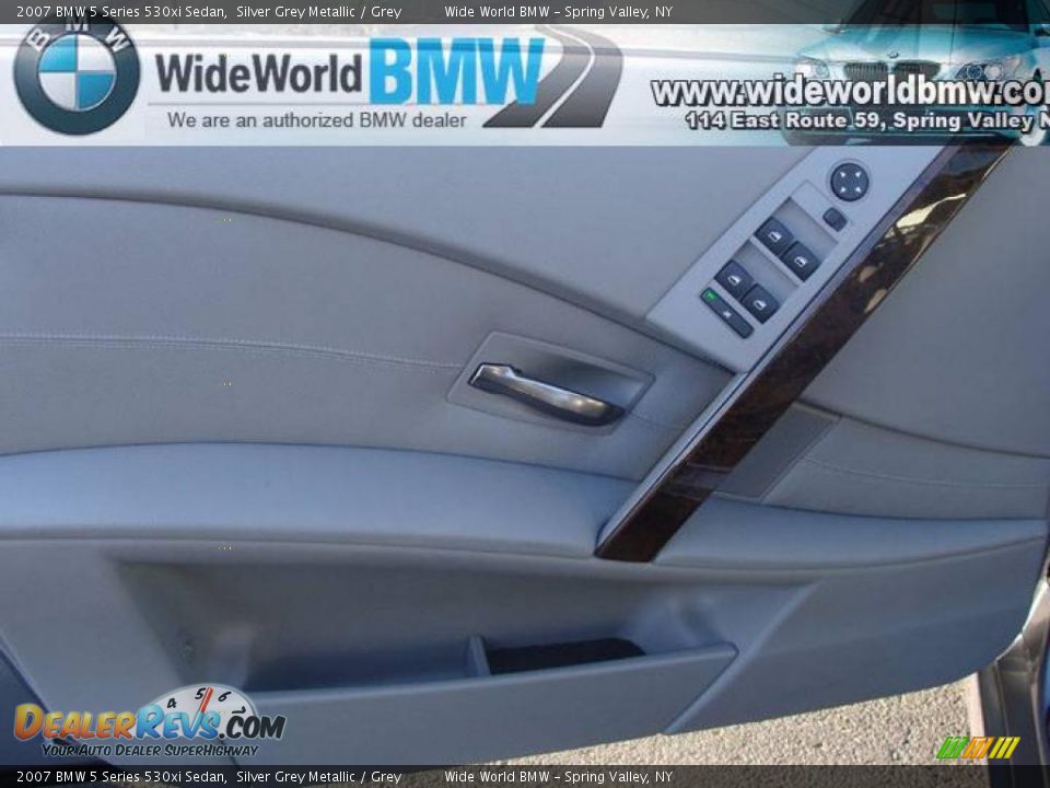 2007 BMW 5 Series 530xi Sedan Silver Grey Metallic / Grey Photo #7