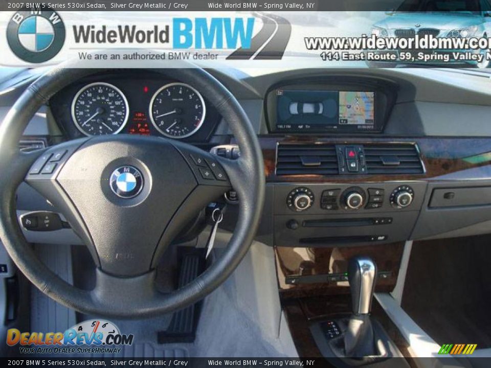 2007 BMW 5 Series 530xi Sedan Silver Grey Metallic / Grey Photo #11