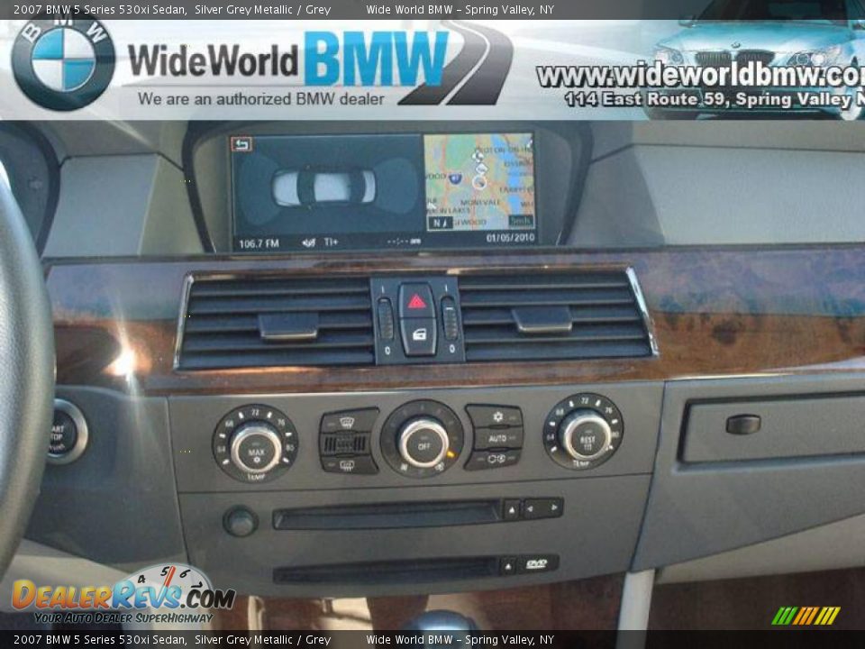 2007 BMW 5 Series 530xi Sedan Silver Grey Metallic / Grey Photo #12