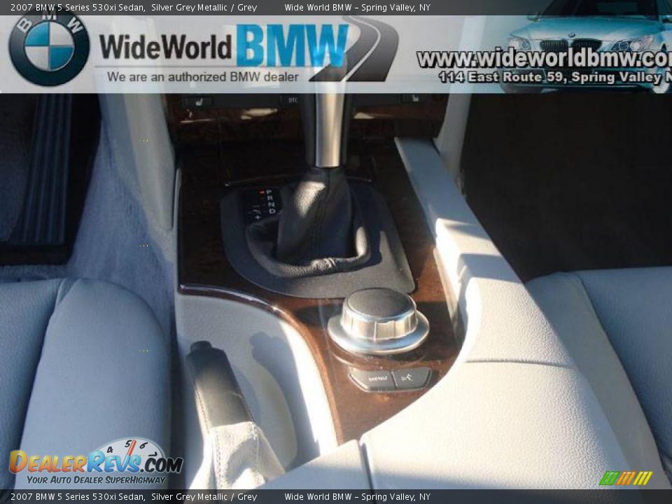 2007 BMW 5 Series 530xi Sedan Silver Grey Metallic / Grey Photo #13
