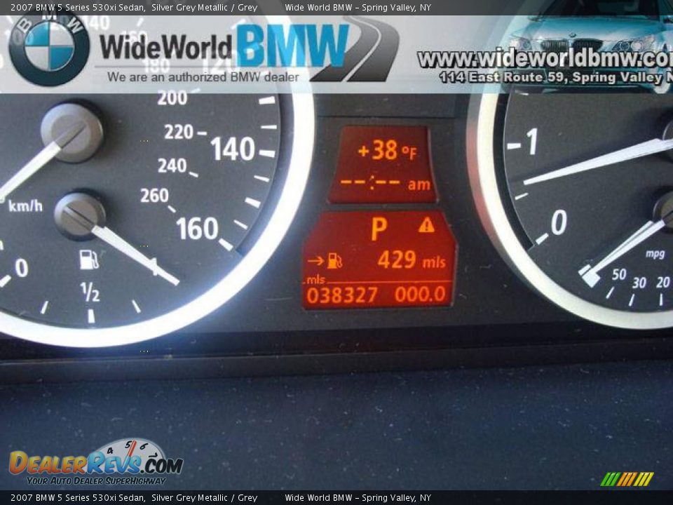 2007 BMW 5 Series 530xi Sedan Silver Grey Metallic / Grey Photo #14