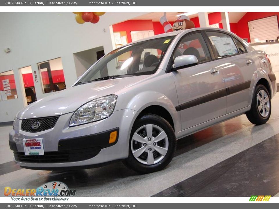 2009 Kia Rio LX Sedan Clear Silver / Gray Photo #1