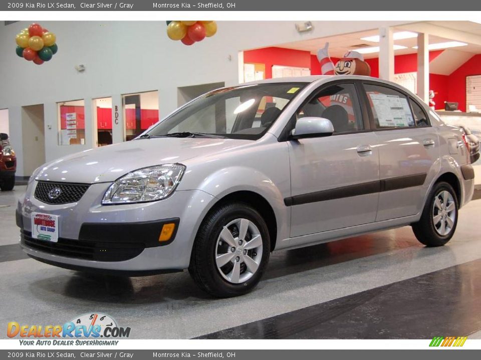 2009 Kia Rio LX Sedan Clear Silver / Gray Photo #2