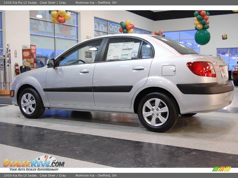 2009 Kia Rio LX Sedan Clear Silver / Gray Photo #4