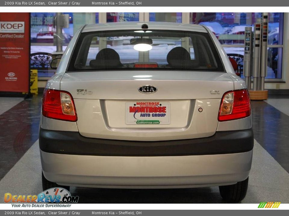 2009 Kia Rio LX Sedan Clear Silver / Gray Photo #5