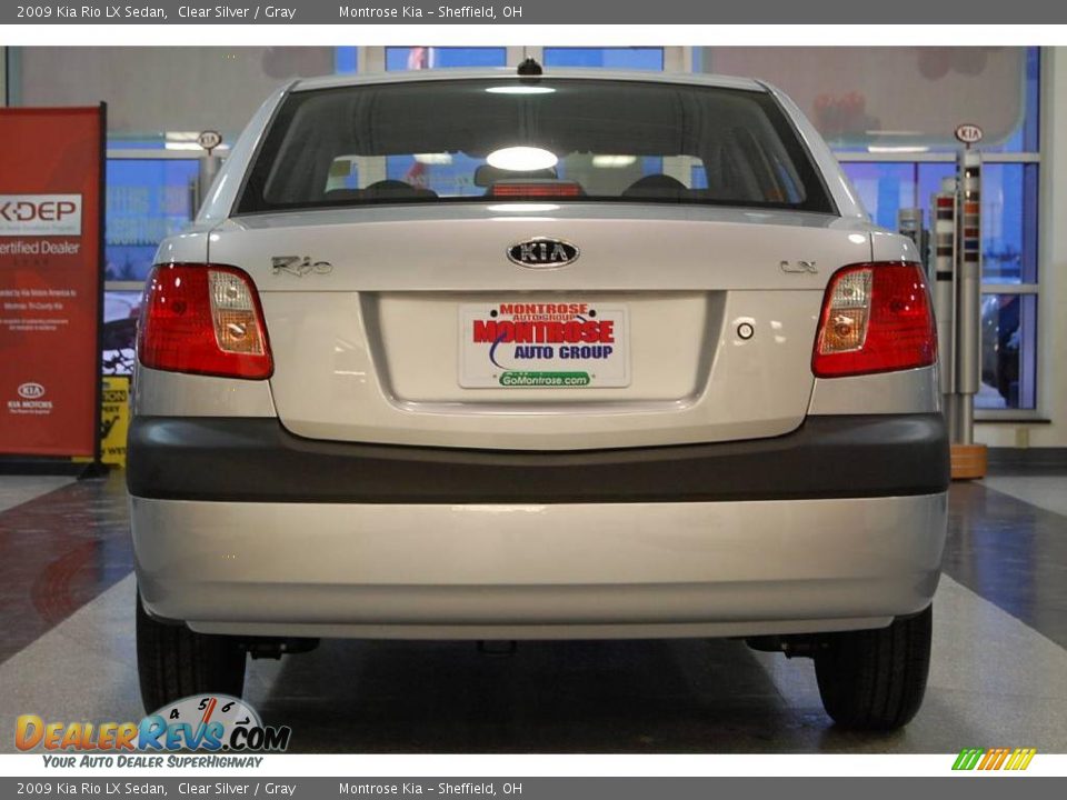 2009 Kia Rio LX Sedan Clear Silver / Gray Photo #6