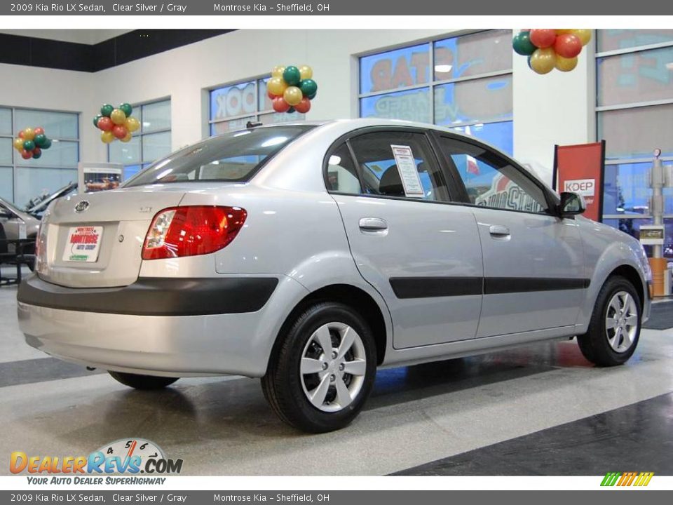 2009 Kia Rio LX Sedan Clear Silver / Gray Photo #7
