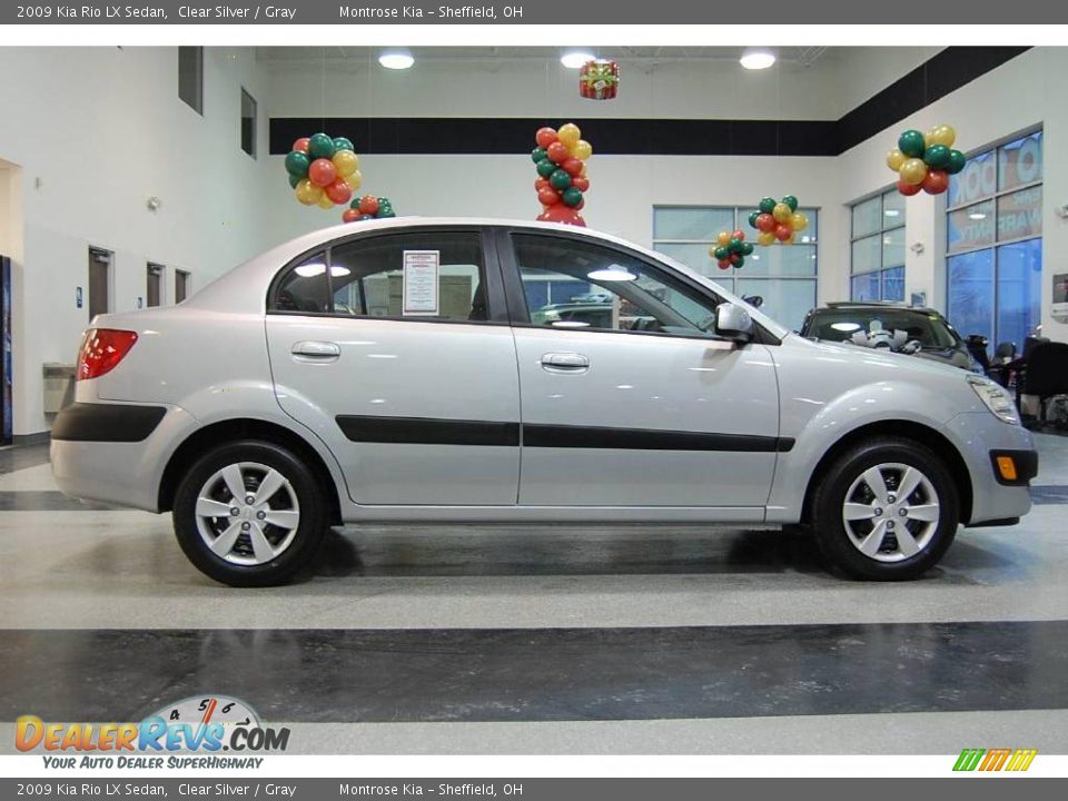 2009 Kia Rio LX Sedan Clear Silver / Gray Photo #8