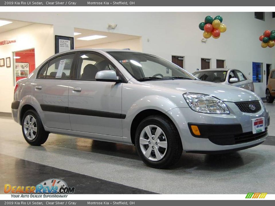2009 Kia Rio LX Sedan Clear Silver / Gray Photo #9