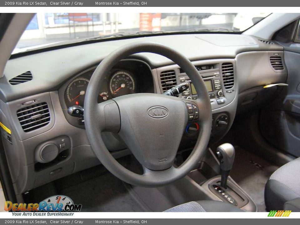 2009 Kia Rio LX Sedan Clear Silver / Gray Photo #13