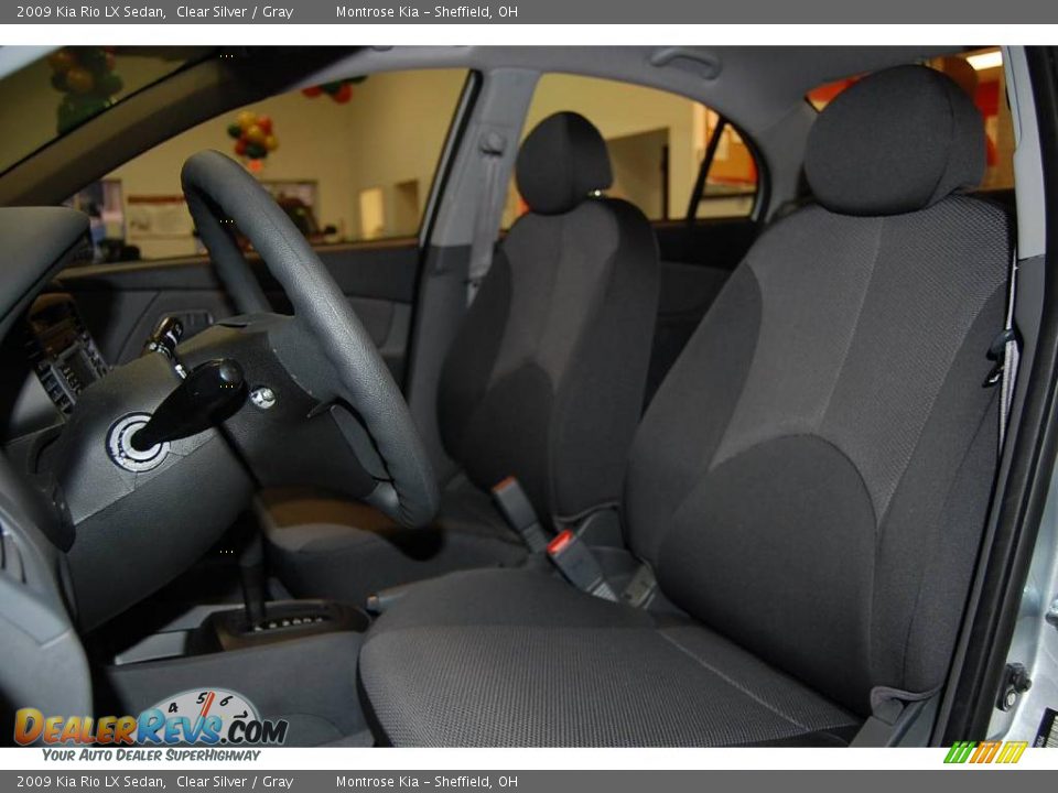2009 Kia Rio LX Sedan Clear Silver / Gray Photo #15