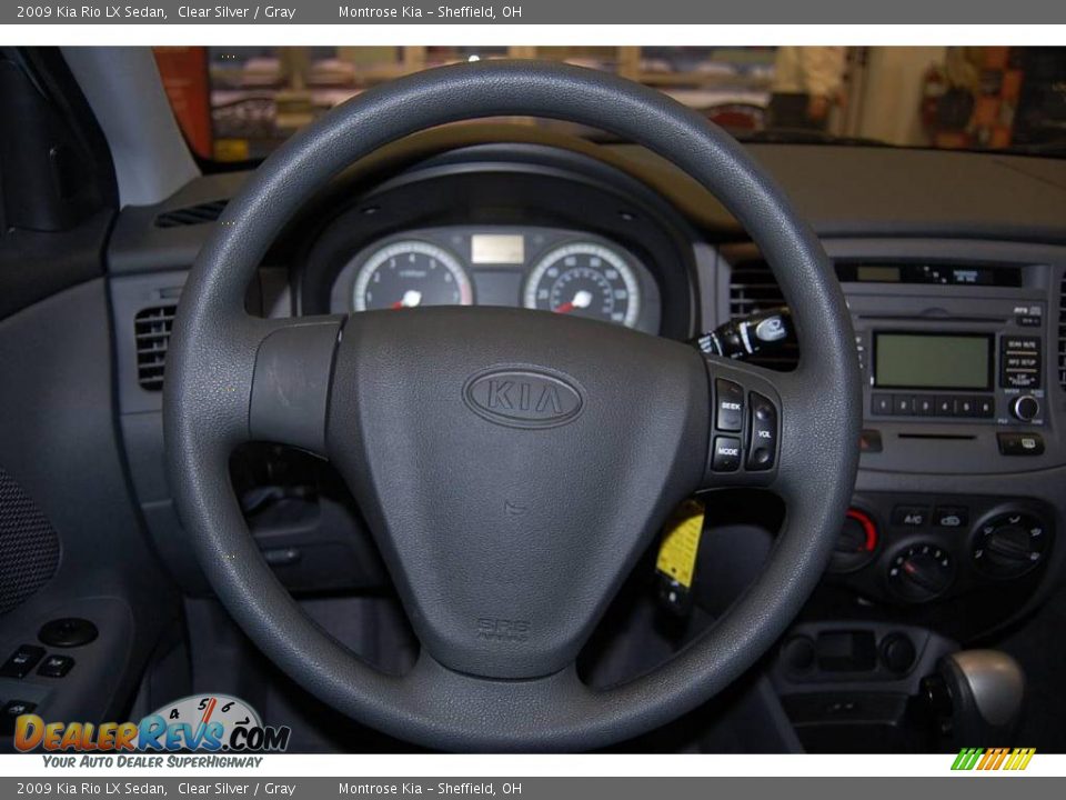 2009 Kia Rio LX Sedan Clear Silver / Gray Photo #25