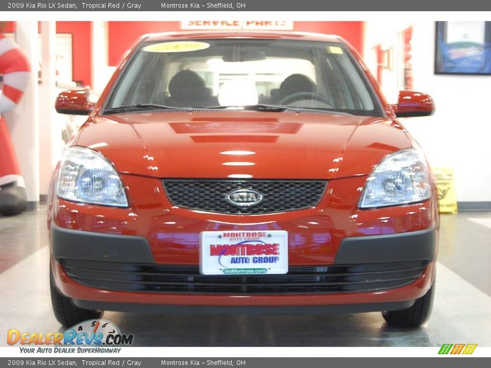 2009 Kia Rio LX Sedan Tropical Red / Gray Photo #11