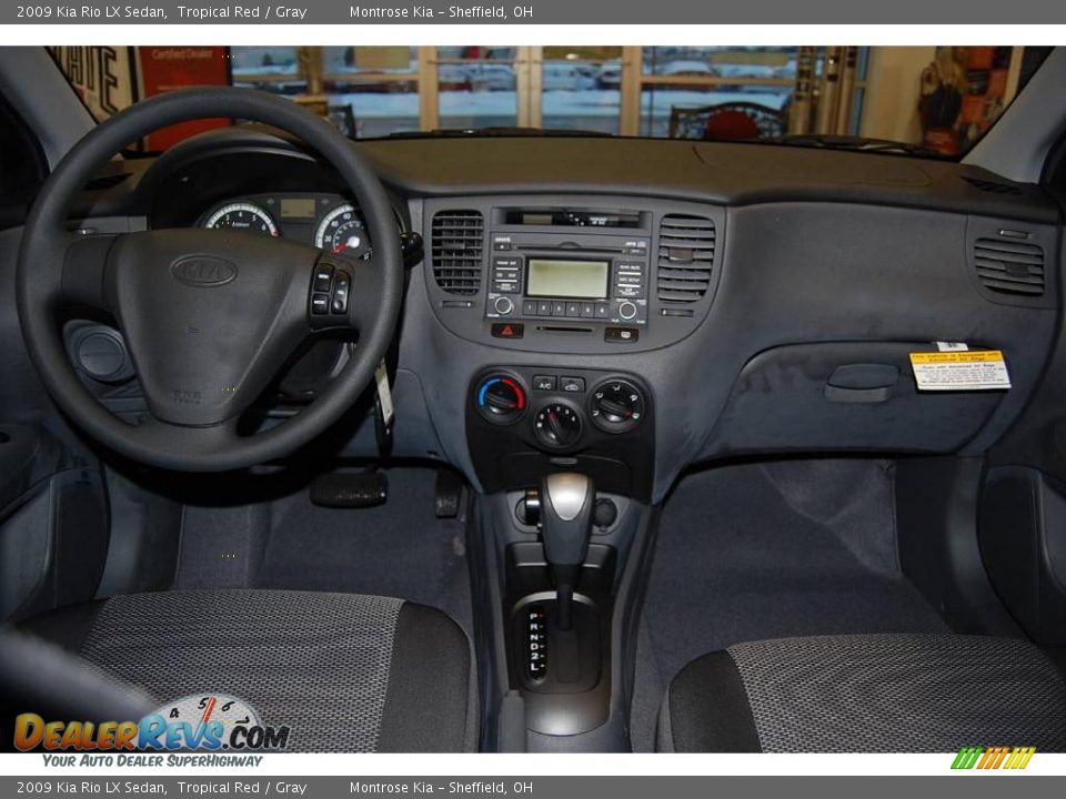 2009 Kia Rio LX Sedan Tropical Red / Gray Photo #12