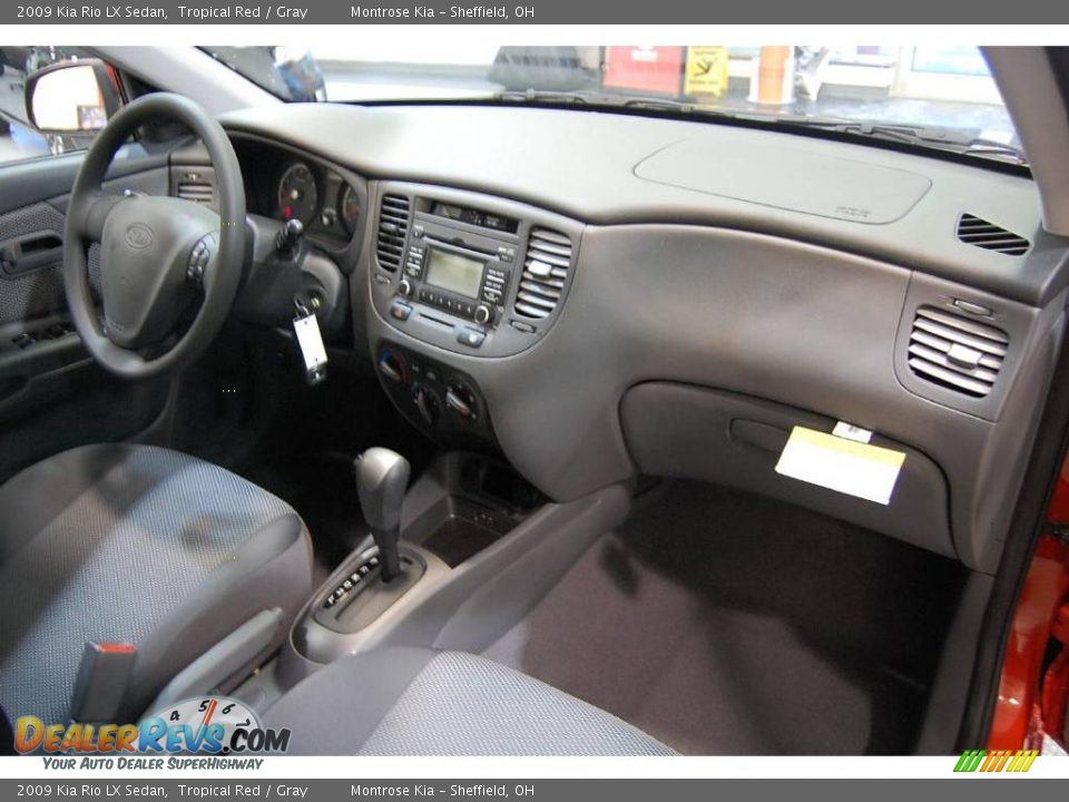 2009 Kia Rio LX Sedan Tropical Red / Gray Photo #14
