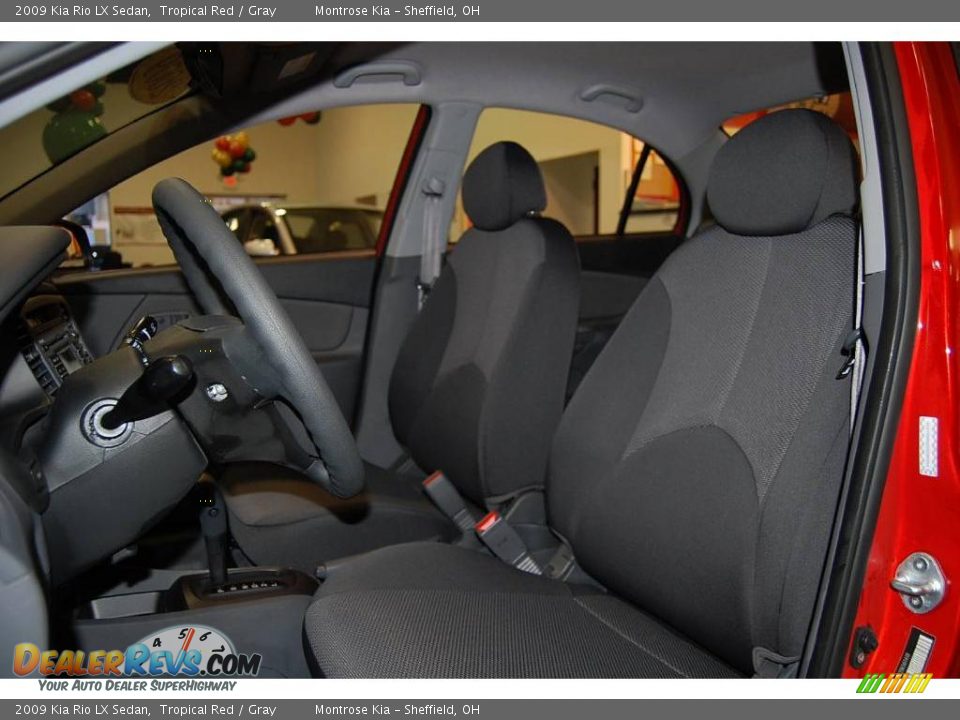 2009 Kia Rio LX Sedan Tropical Red / Gray Photo #15