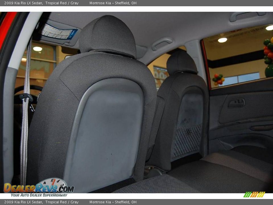 2009 Kia Rio LX Sedan Tropical Red / Gray Photo #16
