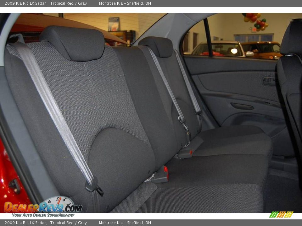 2009 Kia Rio LX Sedan Tropical Red / Gray Photo #18