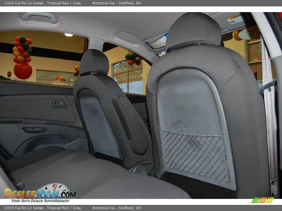2009 Kia Rio LX Sedan Tropical Red / Gray Photo #19
