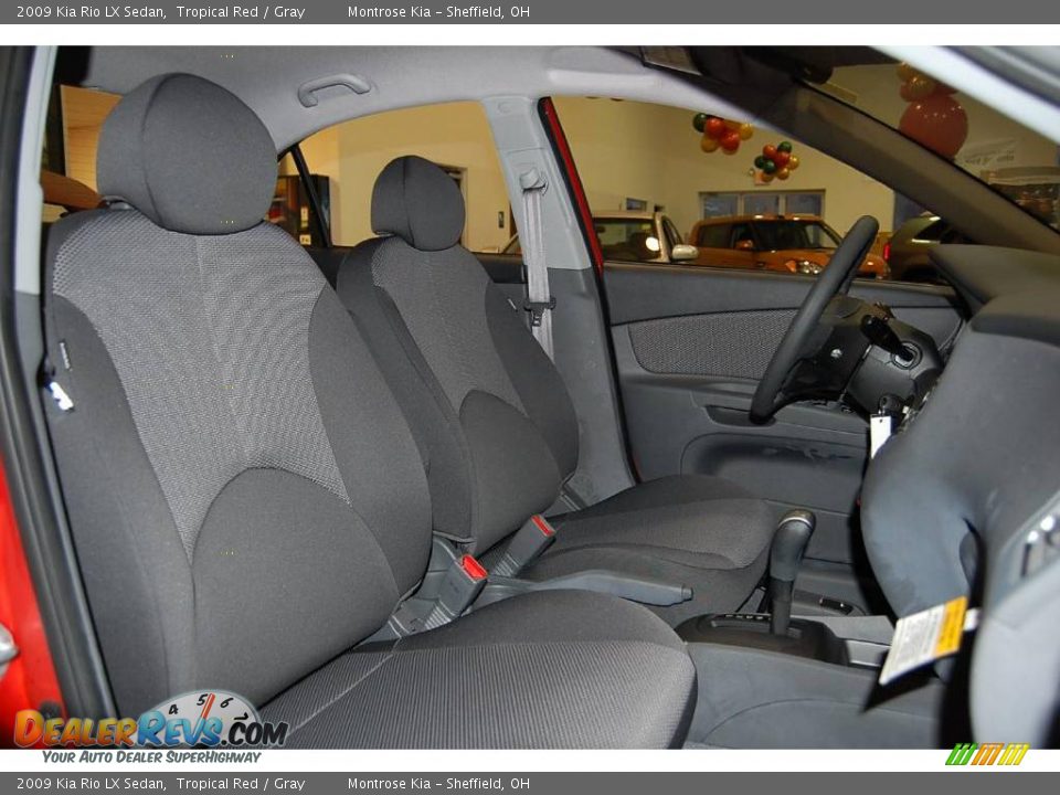 2009 Kia Rio LX Sedan Tropical Red / Gray Photo #20
