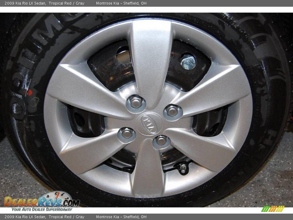 2009 Kia Rio LX Sedan Tropical Red / Gray Photo #24