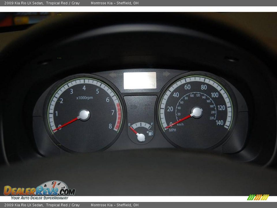 2009 Kia Rio LX Sedan Tropical Red / Gray Photo #27