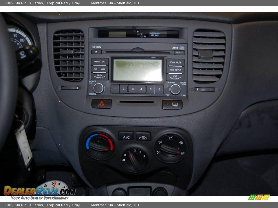 2009 Kia Rio LX Sedan Tropical Red / Gray Photo #28