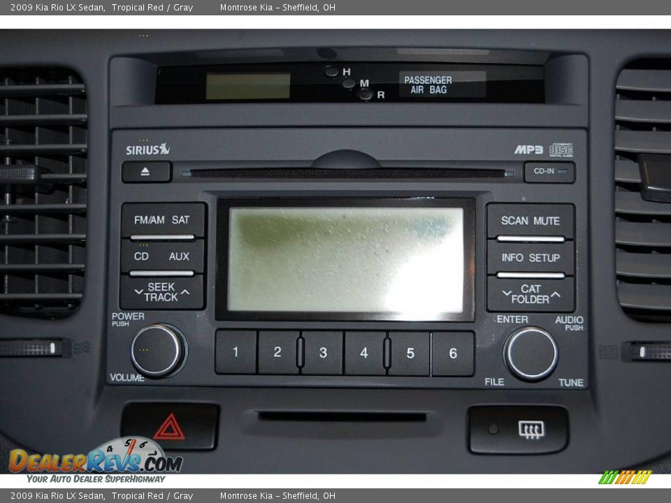 2009 Kia Rio LX Sedan Tropical Red / Gray Photo #29