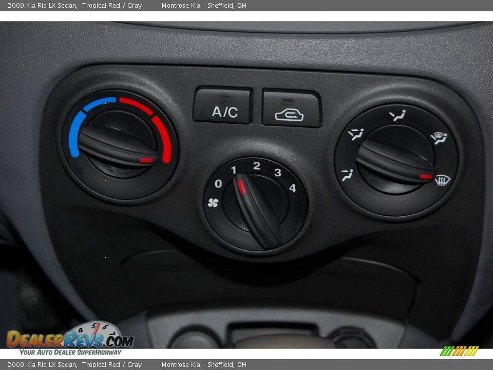 2009 Kia Rio LX Sedan Tropical Red / Gray Photo #30