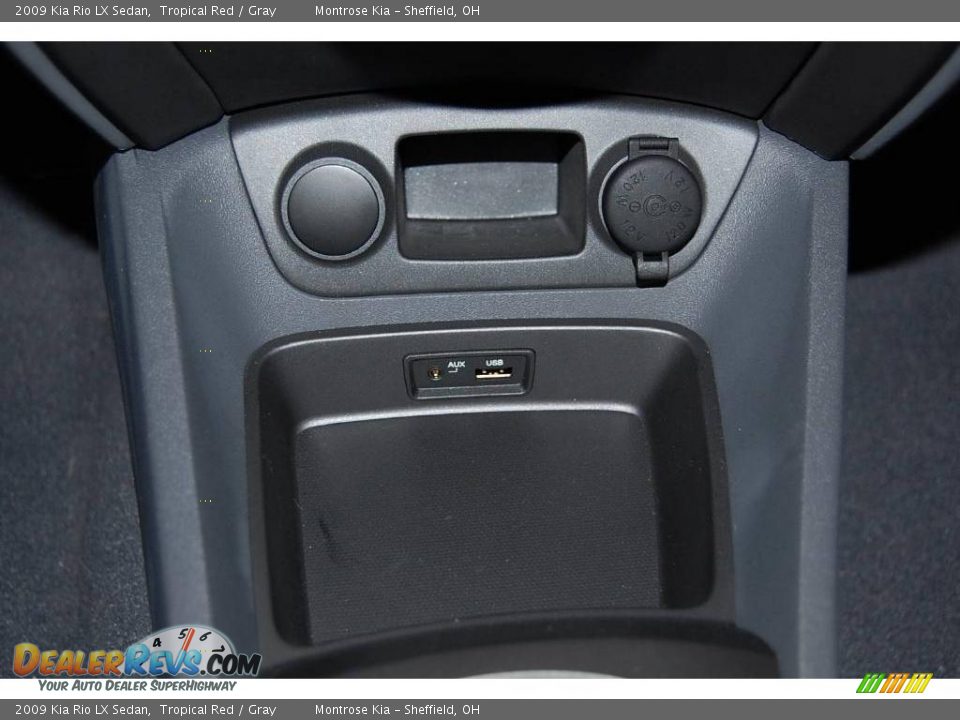 2009 Kia Rio LX Sedan Tropical Red / Gray Photo #31