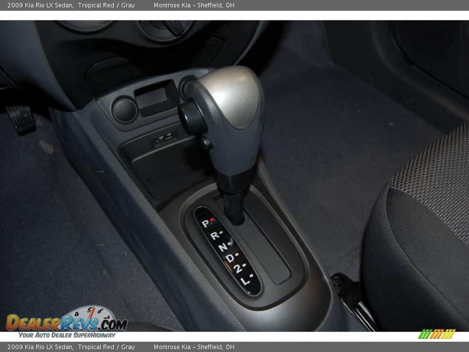 2009 Kia Rio LX Sedan Tropical Red / Gray Photo #33